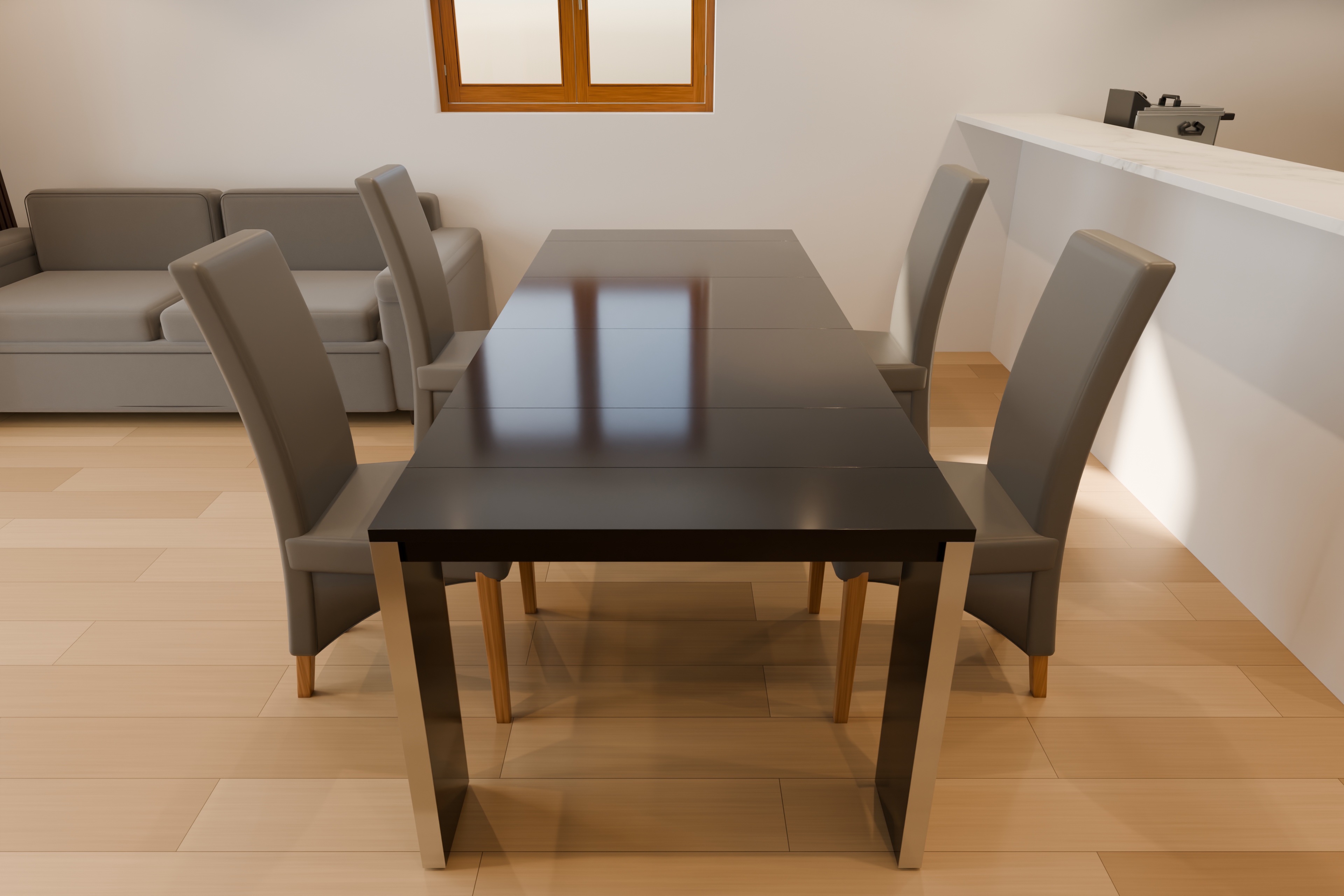 La table entièrement déployée